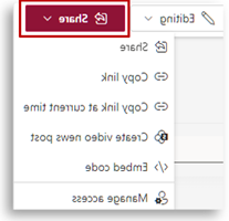 SharePoint copy link or embed code